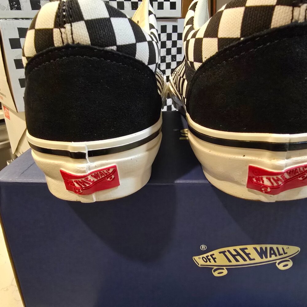 Vans Premium Old Skool Checkerboard Black White VN000D56BZW Check Skate Mens 12 - Picture 6 of 9